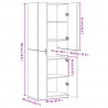 Highboard 2 pcs Dąb rzemieślniczy 70 x 42,5 x 185 cm