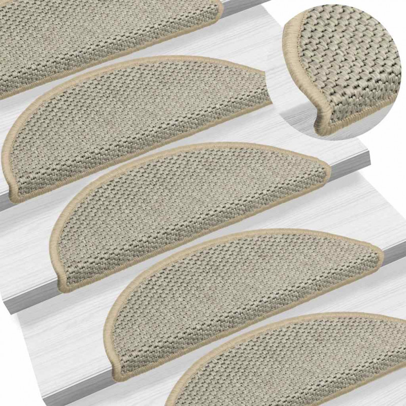Maty na schody samoprzylepne sizal-look 30 szt. 65x21x4 cm