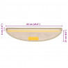 Maty na schody samoprzylepne sizal-look 30 szt. 65x21x4 cm