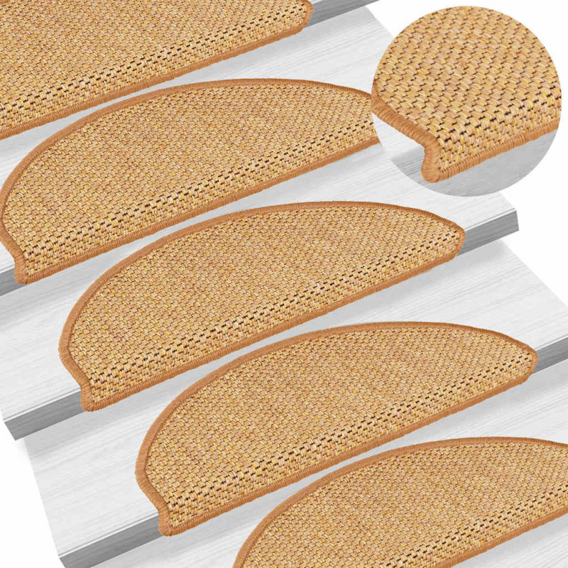 Maty na schody samoprzylepne Sisal-Look 30 szt. 65x21x4cm Sisal