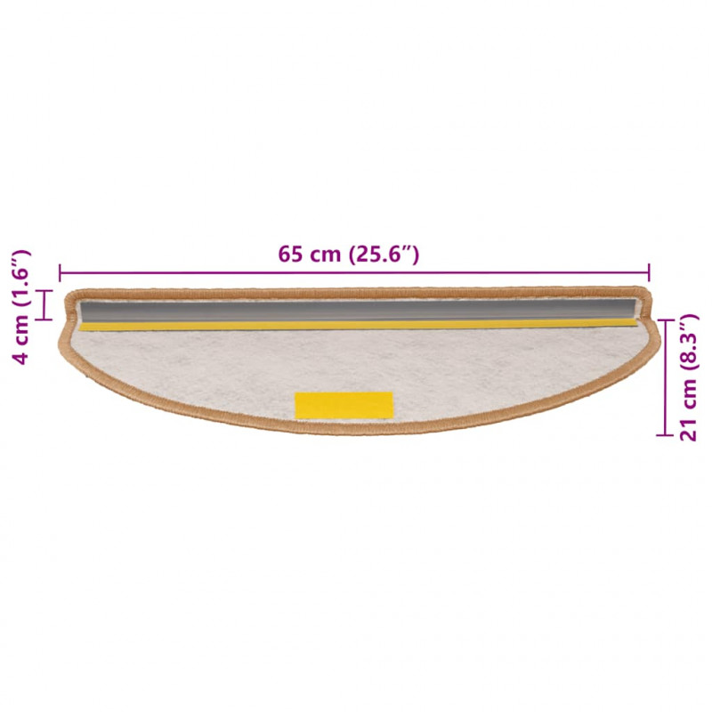 Maty na schody samoprzylepne Sisal-Look 30 szt. 65x21x4cm Sisal