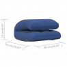 Składane krzesło podłogowe, niebieskie, obite tkaniną