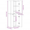 Highboard dąb artisan 70 x 42.5 x 185 cm