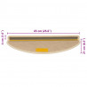 Maty na schody samoprzylepne sizal-look 30 szt. 65x21x4 cm