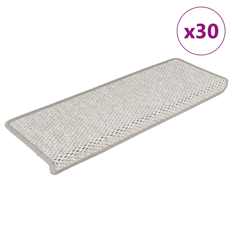 Maty na schody samoprzylepne Sisal-Look 30 szt. 65x21x4 cm