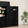 Highboard Czarny dąb 70 x 42.5 x 185 cm Materiał drewnopochodny