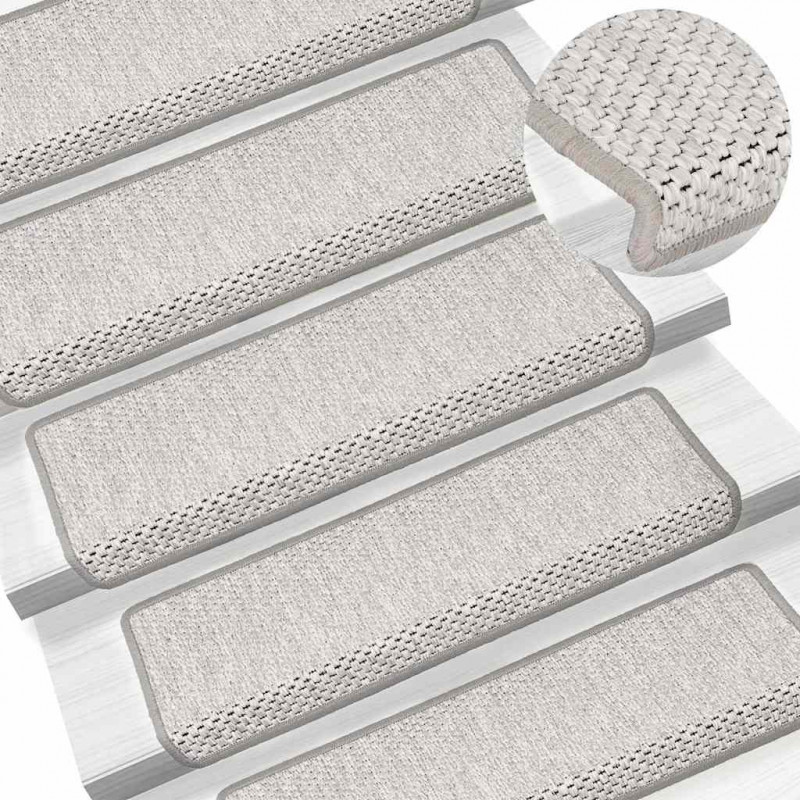Maty na schody samoprzylepne Sisal-Look 30 szt. 65x21x4 cm
