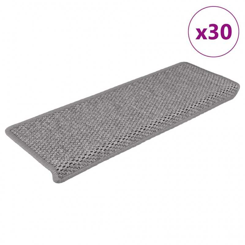 Maty na schody samoprzylepne sizal-look 30 szt. 65x21x4 cm