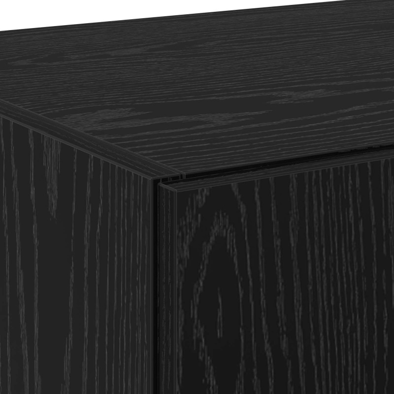 Highboard Czarny dąb 70 x 42.5 x 185 cm Materiał drewnopochodny