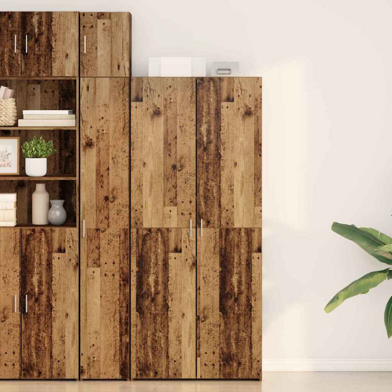 Highboard 2 pcs Stare drewno 80 x 42 x 185 cm