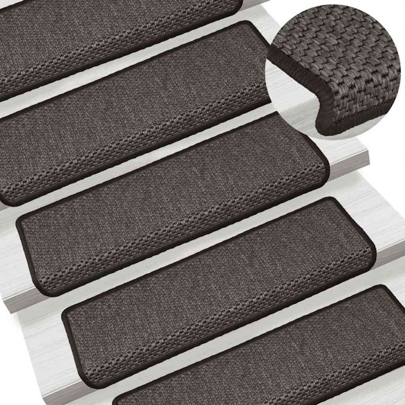 Maty na schody samoprzylepne Sisal-Look 30 szt. 65x21x4 cm