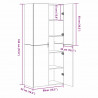 Highboard 2 pcs Stare drewno 80 x 42 x 185 cm