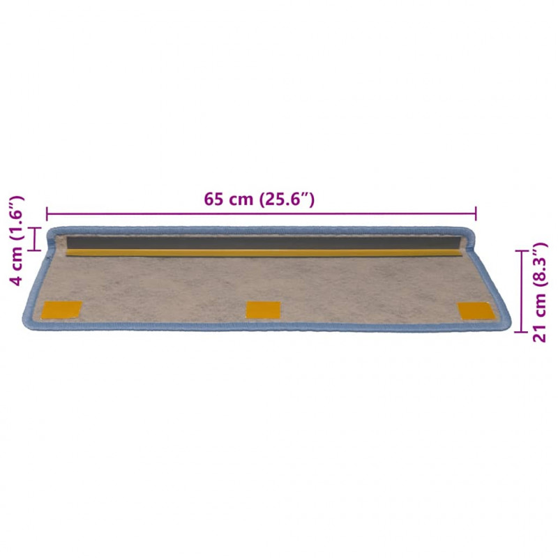 Maty na schody samoprzylepne sizal-look 30 szt. 65x21x4 cm