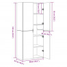 Highboard 2 pcs Dąb rzemieślniczy 80 x 42 x 185 cm