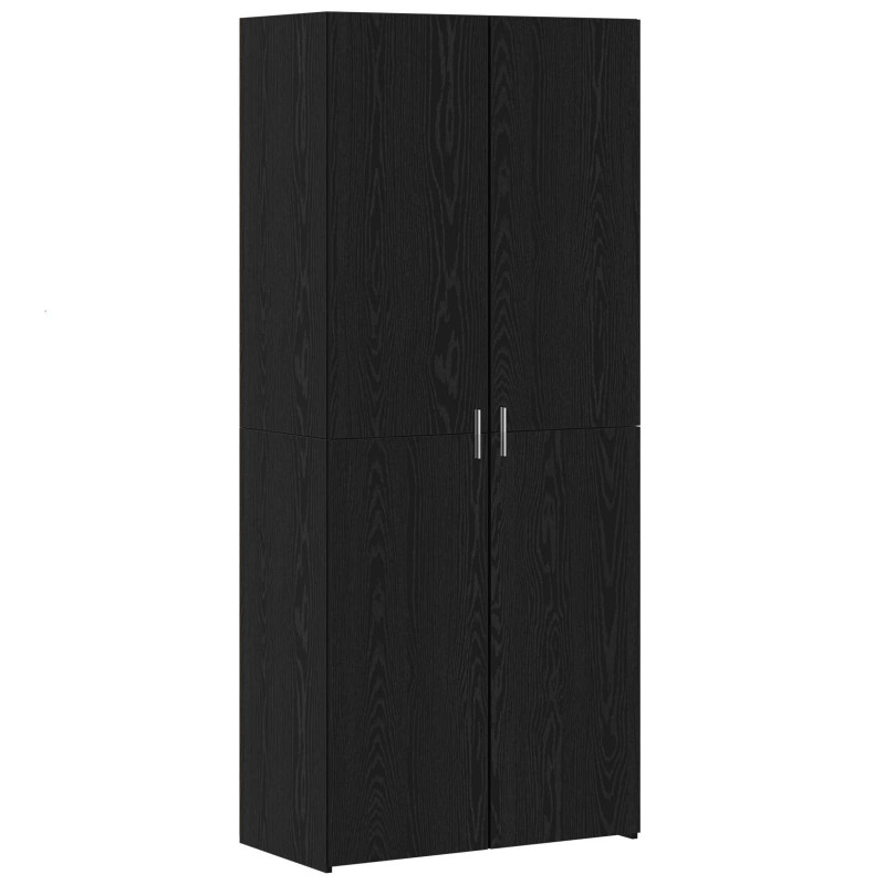Highboard 2 pcs Czarny Dąb 80 x 42 x 185 cm