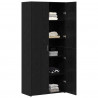 Highboard 2 pcs Czarny Dąb 80 x 42 x 185 cm