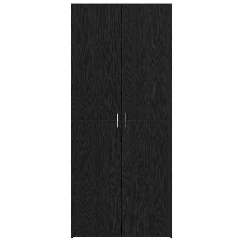Highboard 2 pcs Czarny Dąb 80 x 42 x 185 cm