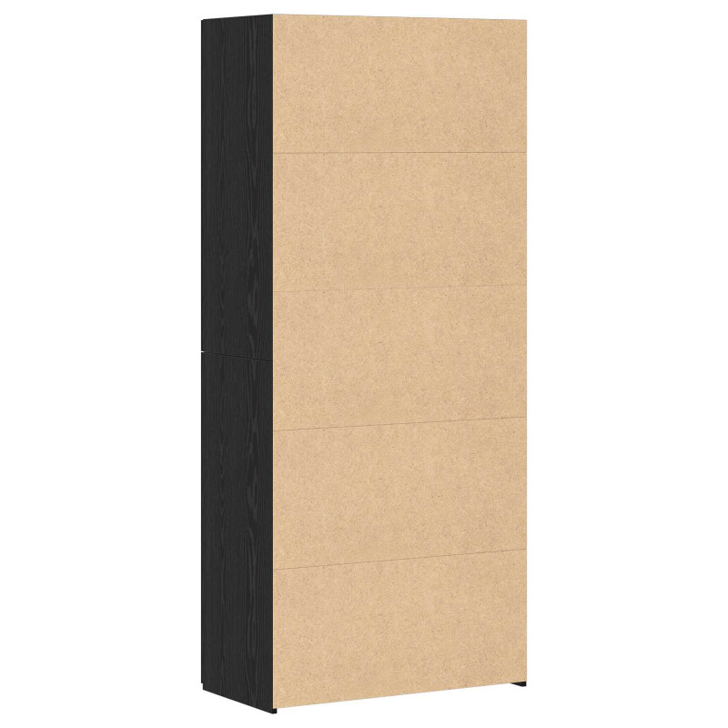Highboard 2 pcs Czarny Dąb 80 x 42 x 185 cm