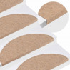 Maty na schody samoprzylepne 20 szt. Beżowe 65x22,5x3,5 cm
