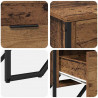 Komoda z szufladami 2 pcs Stare drewno 91 x 35,5 x 74,5 cm
