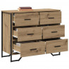 Komoda z szufladami 2 pcs Dąb rzemieślniczy 91 x 35,5 x 74,5 cm