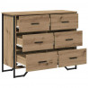 Komoda z szufladami 2 pcs Dąb rzemieślniczy 91 x 35,5 x 74,5 cm