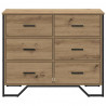 Komoda z szufladami 2 pcs Dąb rzemieślniczy 91 x 35,5 x 74,5 cm