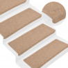 Maty na schody samoprzylepne 30 szt. Beżowe 65x24,5x3,5 cm