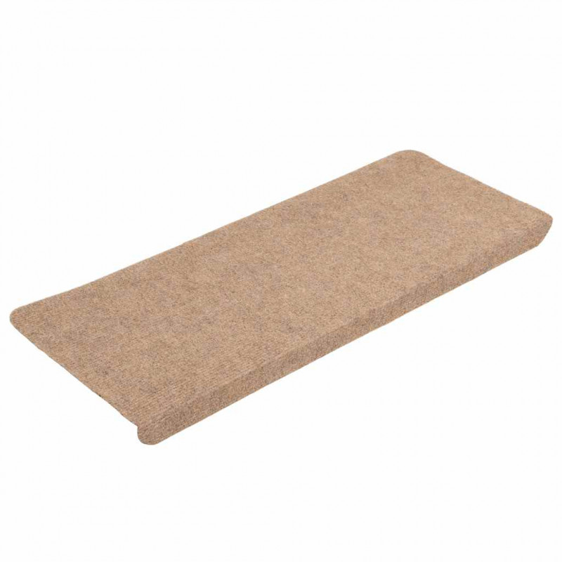 Maty na schody samoprzylepne 30 szt. Beżowe 65x24,5x3,5 cm