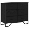 Komoda z szufladami 2 pcs Czarny Dąb 91 x 35,5 x 74,5 cm
