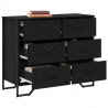 Komoda z szufladami 2 pcs Czarny Dąb 91 x 35,5 x 74,5 cm