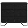 Komoda z szufladami 2 pcs Czarny Dąb 91 x 35,5 x 74,5 cm