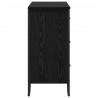 Komoda z szufladami 2 pcs Czarny Dąb 91 x 35,5 x 74,5 cm