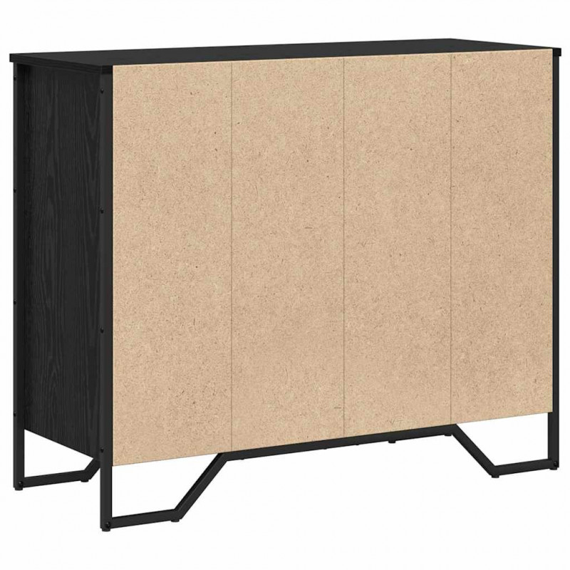 Komoda z szufladami 2 pcs Czarny Dąb 91 x 35,5 x 74,5 cm