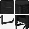 Komoda z szufladami 2 pcs Czarny Dąb 91 x 35,5 x 74,5 cm