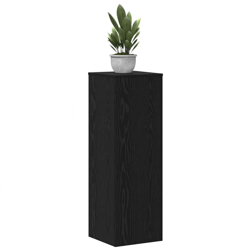 Stojak na rośliny 2 pcs Czarny Dąb 33 x 33 x 100 cm