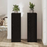 Stojak na rośliny 2 pcs Czarny Dąb 33 x 33 x 100 cm