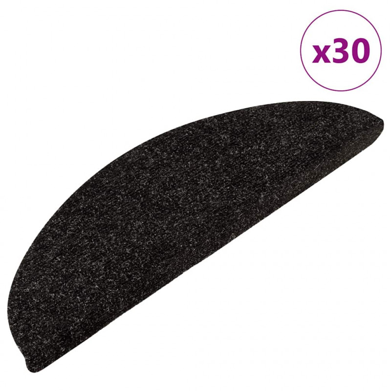 Maty na schody samoprzylepne 30 szt. Antracyt 56x17x3 cm