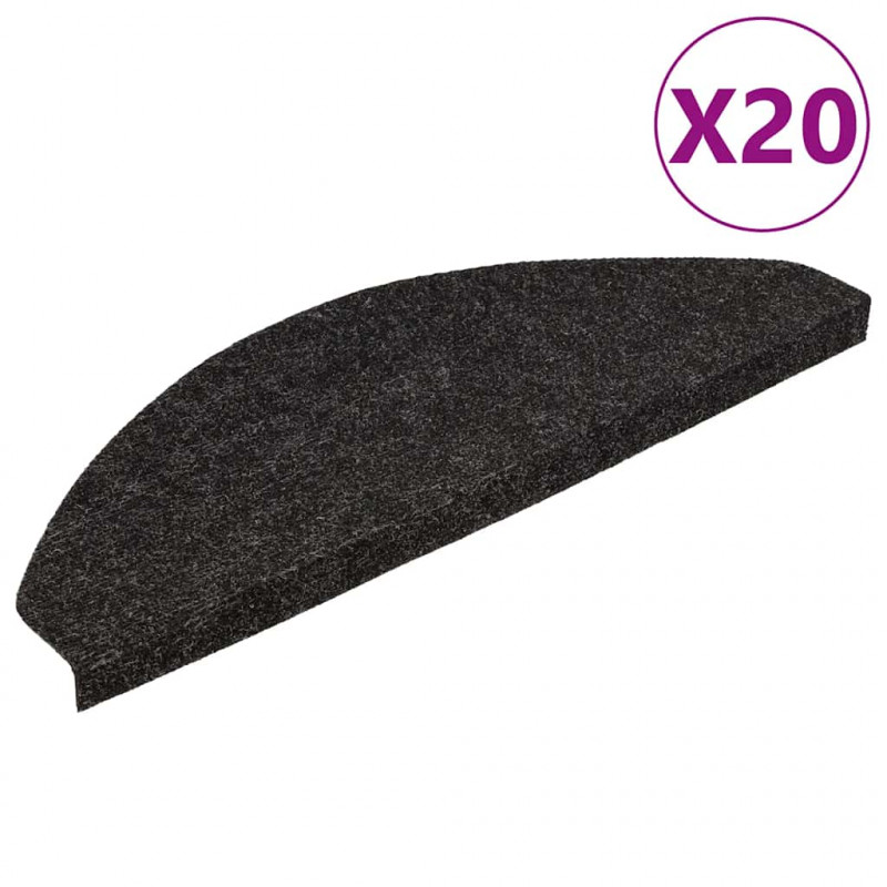 Maty na schody samoprzylepne 20 szt. Antracyt 65x22,5x3,5 cm