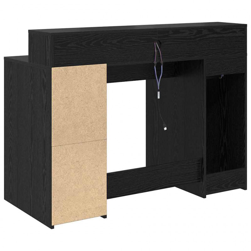 Biurko Czarny dąb 120 x 55 x 91 cm Materiał drewnopochodny