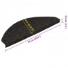 Maty na schody samoprzylepne 20 szt. Antracyt 65x22,5x3,5 cm