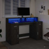 Biurko Czarny dąb 140 x 55 x 91 cm Materiał drewnopochodny