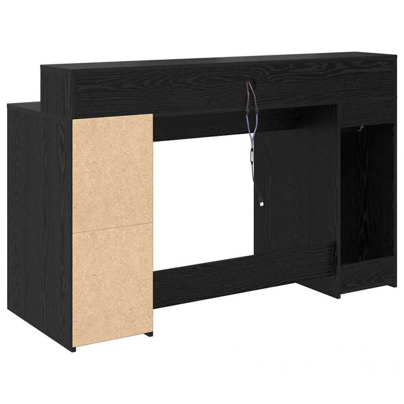 Biurko Czarny dąb 140 x 55 x 91 cm Materiał drewnopochodny