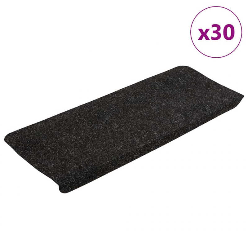 Maty na schody samoprzylepne 30 szt. Antracyt 65x24,5x3,5 cm
