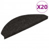 Maty na schody samoprzylepne 20 szt. Czarne 56x17x3 cm