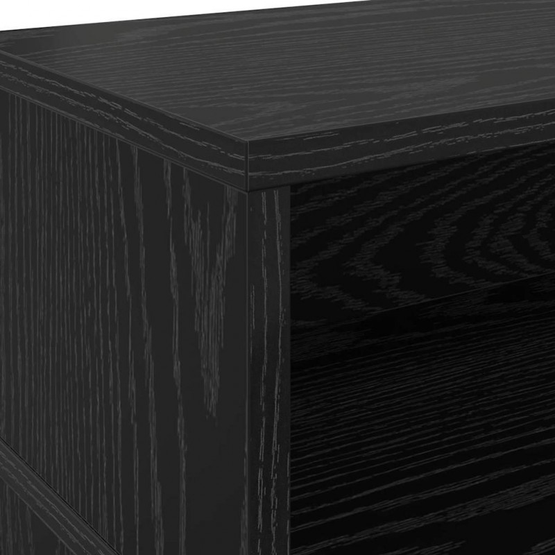 Biurko Czarny dąb 200 x 55 x 91 cm Materiał drewnopochodny