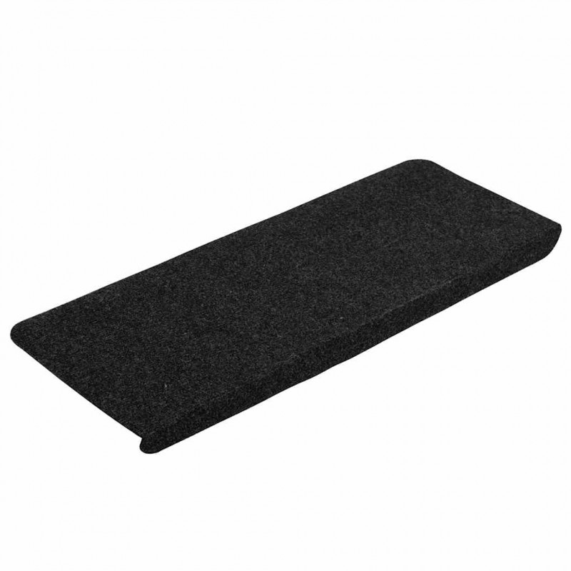 Maty na schody samoprzylepne 30 szt. Czarne 65x24,5x3,5 cm