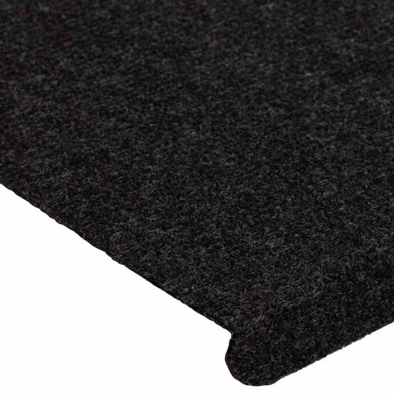 Maty na schody samoprzylepne 30 szt. Czarne 65x24,5x3,5 cm