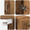 Szafka do przechowywania 3 pcs Stare drewno 30 x 42,5 x 225 cm