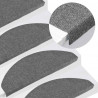 Maty na schody samoprzylepne 30 szt. Szare 65x22,5x3,5 cm